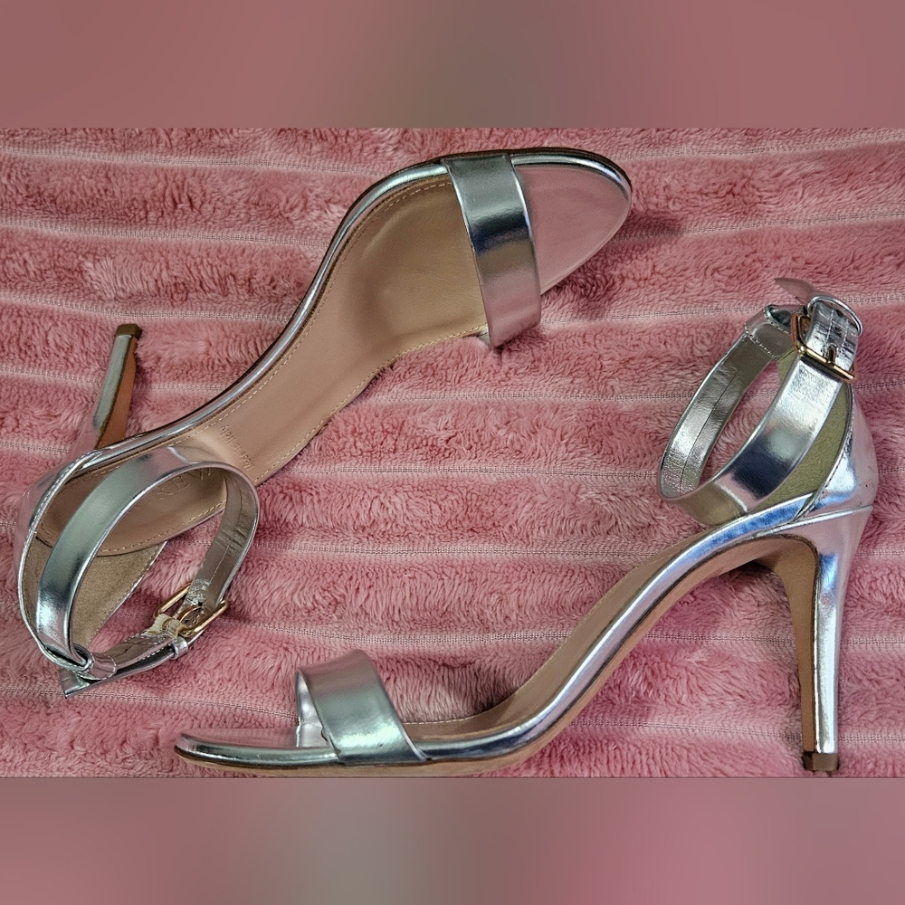 J.Crew Silver Metalic Heels - Picture 2 of 5